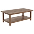 thumbnail image 1 of Payne Wood Coffee Table with Shelf Distressed Brown, 1 of 7