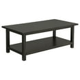 thumbnail image 1 of Payne Wood Coffee Table with Shelf Distressed Java, 1 of 7