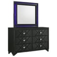 thumbnail image 1 of Coaster Penelope 6-drawer Rectangular Wood Dresser with Mirror Black, 1 of 7
