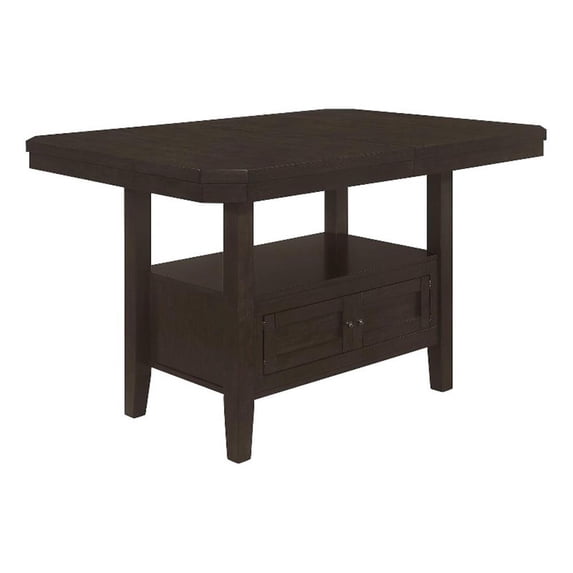 Prentiss Rectangular Counter Height Table with Butterfly Leaf Cappuccino