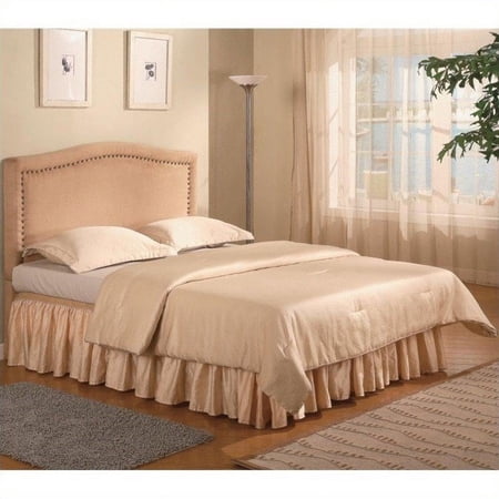 Coaster 300367Q Lewis Queen Size Upholstered Headboard Tan Microfiber