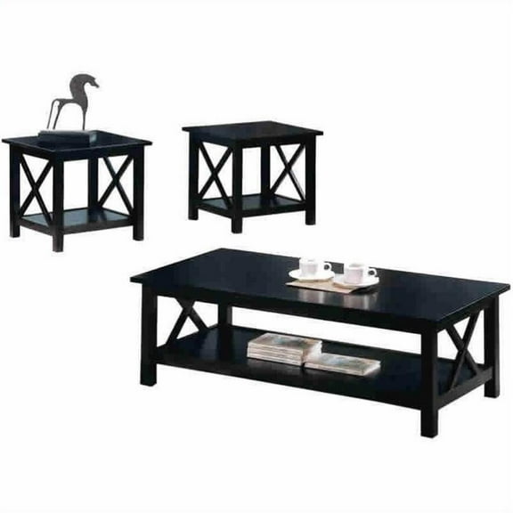 Rachelle 3-piece Occasional Table Set Deep Merlot