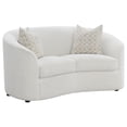 thumbnail image 1 of Rainn Boucle Upholstered Sloped Arm Loveseat Latte, 1 of 12
