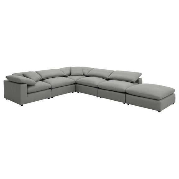 Raleigh 6-piece Upholstered Modular Sectional Grey