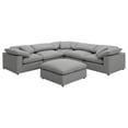 thumbnail image 1 of Raleigh 6-piece Boucle Upholstered Modular Sectional Grey, 1 of 8