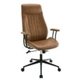 thumbnail image 1 of Ranger Upholstered Adjustable Home Office Desk Chair Brown, 1 of 11