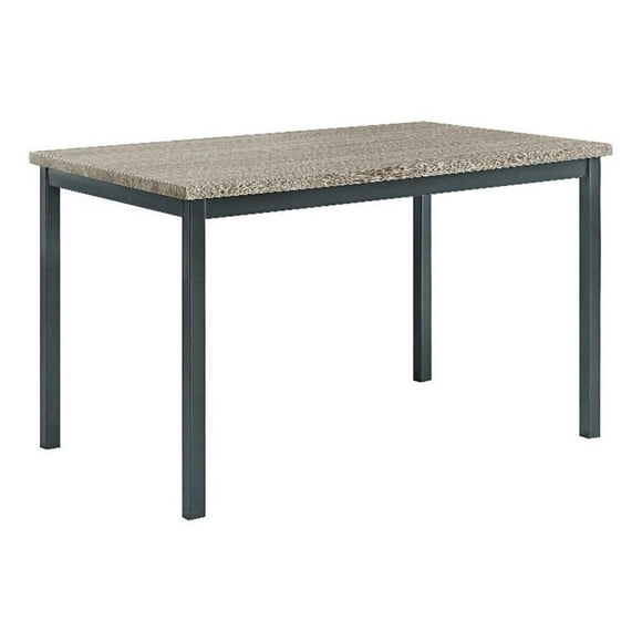 Coaster Rectangular Transitional Wood Dining Table with Metal Frame in Gray