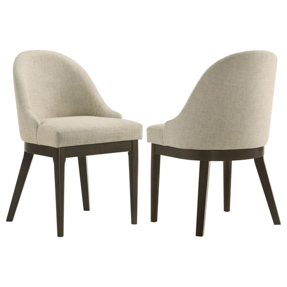 Coaster Reseda Upholstered Dining Side Chair, Beige (Set of 2)