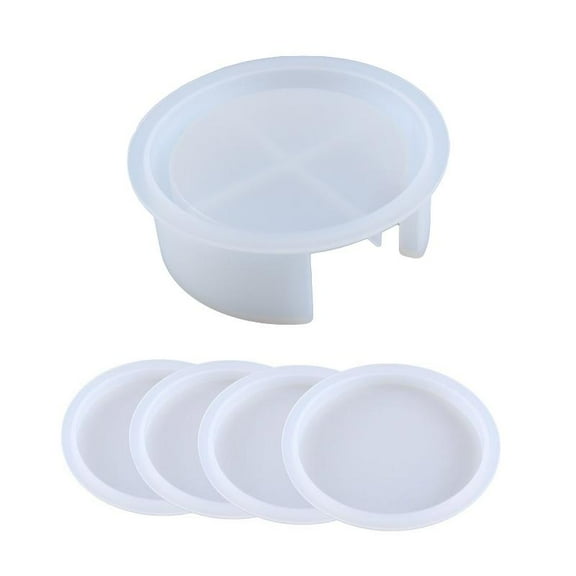 Coaster Resin Molds Set Coaster Stand Silicone Mold Cup Mat Epoxy Resin Casting Mold Cup Stand Holder Mold for DIY Craft
