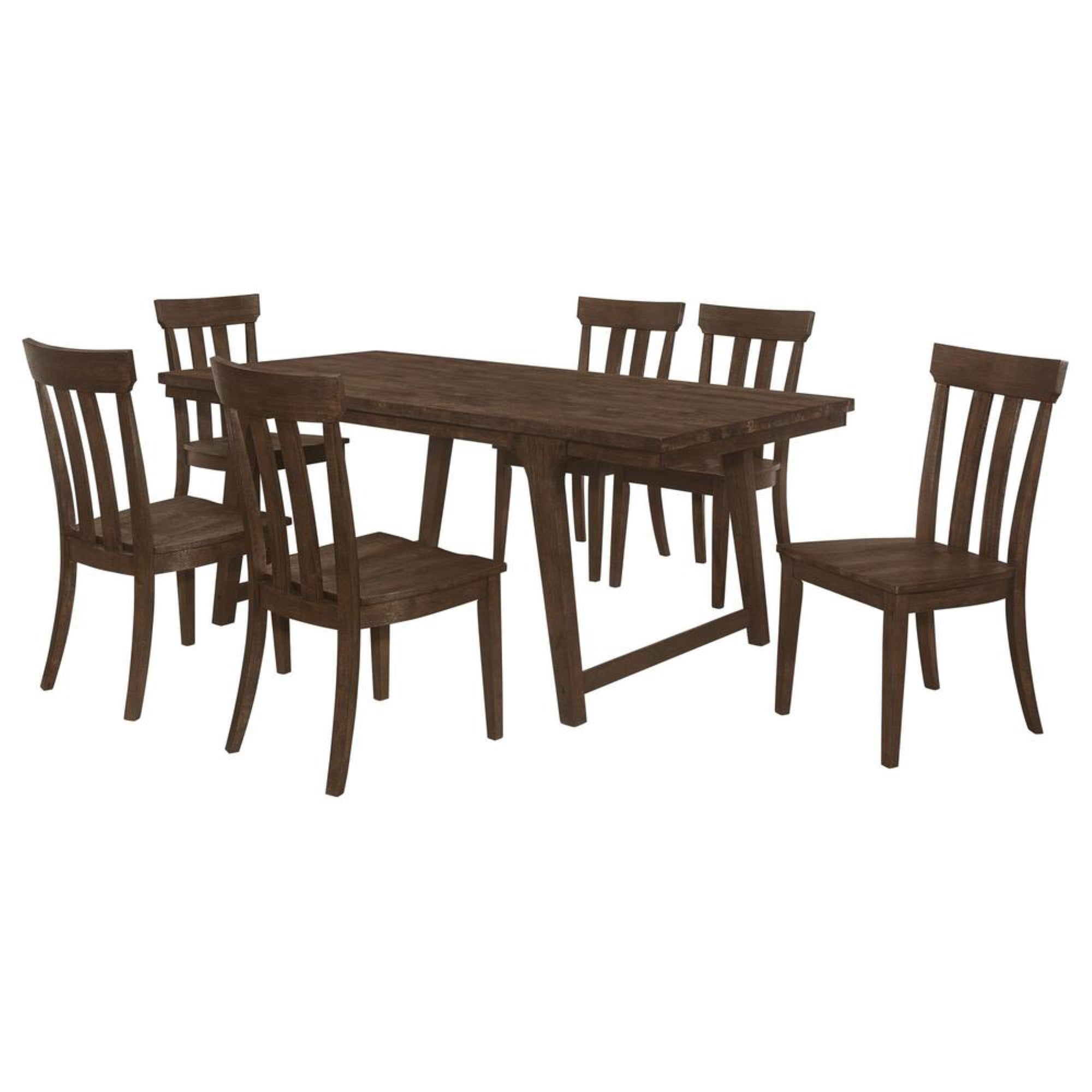 Coaster Reynolds 7-piece Farmhouse Wood Rectangular Dining Table Set ...