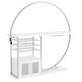 thumbnail image 1 of Risley 2-door Circular LED Wine Cabinet White High Gloss, 1 of 20