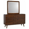 thumbnail image 1 of Robyn 6-drawer Dresser with Mirror Dark Walnut, 1 of 12