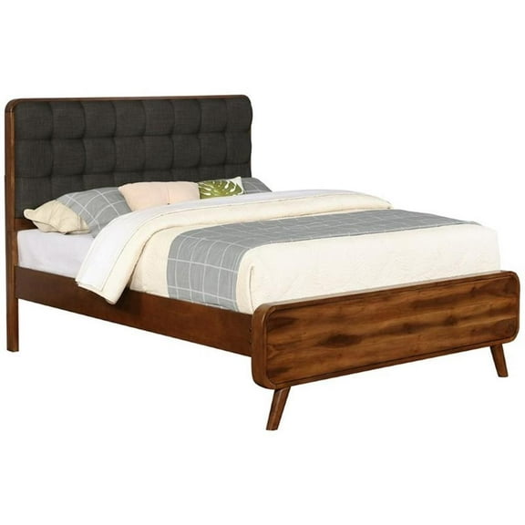 Robyn Wood Queen Platform Bed Dark Walnut