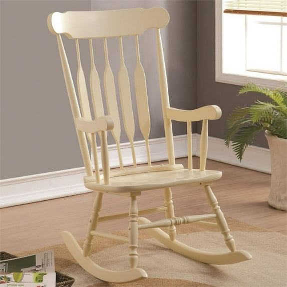 Coaster Rocking Chair in Pastel Yellow