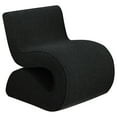 thumbnail image 1 of Ronea Boucle Upholstered Armless Curved Chair Charcoal, 1 of 10