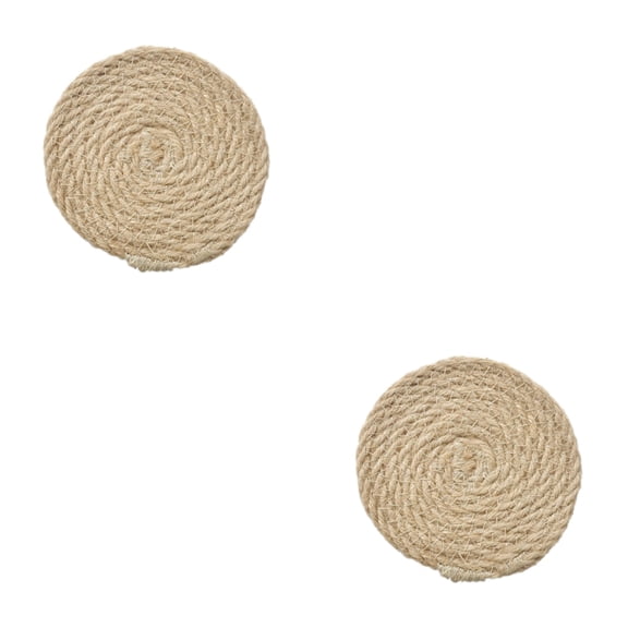 Coaster Round Table Braided Placemats Wooden Bamboo Housewarming Presents Linen Manual 8 PCS