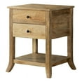 thumbnail image 1 of Coaster Russo 2-Drawer Wood Accent Table with Open Shelf in Natural, 1 of 3