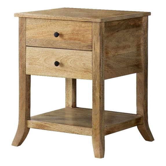 Coaster Russo 2-Drawer Wood Accent Table with Open Shelf in Natural
