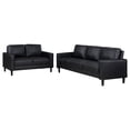 thumbnail image 1 of Ruth 2-piece Upholstered Track Arm Sofa Set Black, 1 of 13