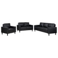 thumbnail image 1 of Ruth 3-piece Upholstered Track Arm Sofa Set Black, 1 of 18