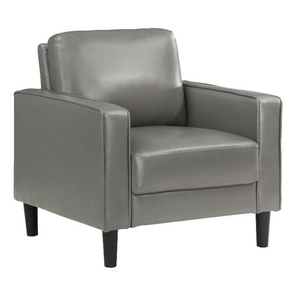 Ruth Upholstered Track Arm Accent Chair Grey