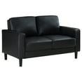 thumbnail image 1 of Ruth Upholstered Track Arm Loveseat Black, 1 of 10
