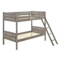 Coaster Ryder 80" x 41" Twin over Twin Wood Bunk Bed in Gray Finish