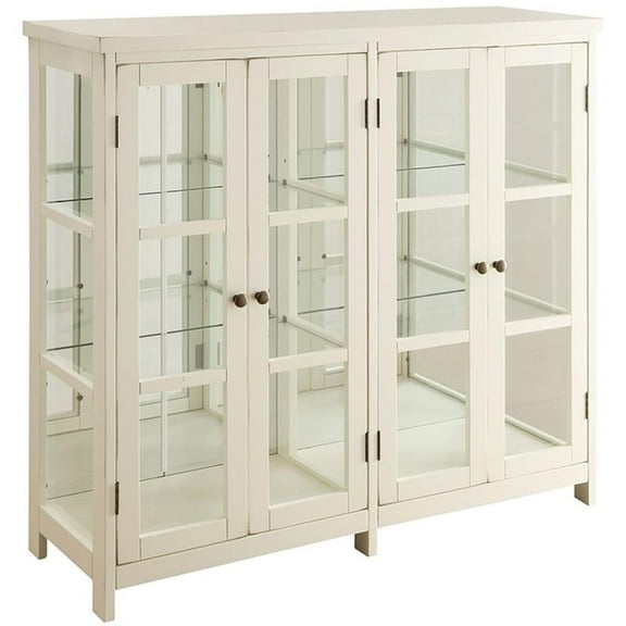 Sable 4-door Display Accent Cabinet White