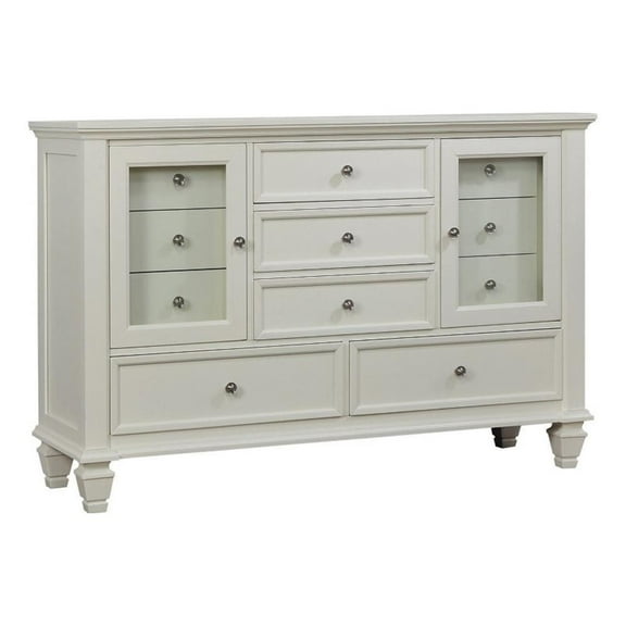 Sandy Beach 11-drawer Rectangular Dresser Cream White