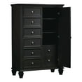 thumbnail image 1 of Sandy Beach Door Chest with Concealed Storage Black, 1 of 6