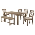 thumbnail image 1 of Coaster Scottsdale 6-piece Rectangular Wood Dining Set Washed Brown, 1 of 20
