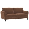 thumbnail image 1 of Selma Velvet Upholstered Crescent Arm Sofa Rust, 1 of 12