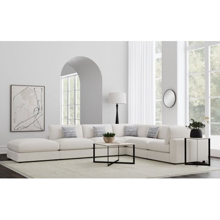 Coaster Serene 6-Piece Upholstered Modular Sectional Sofa, Beige