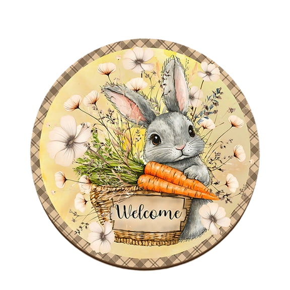 Coaster Set， Easter Bunny Design Wooden Coasters， Heat Resistant Cup Mats for Table Protection， Cute Spring Decor Coasters for Coffee and Tea， Decorative Trivet for Home and Kitchen Use