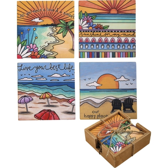 Coaster Set - Love & Sunset