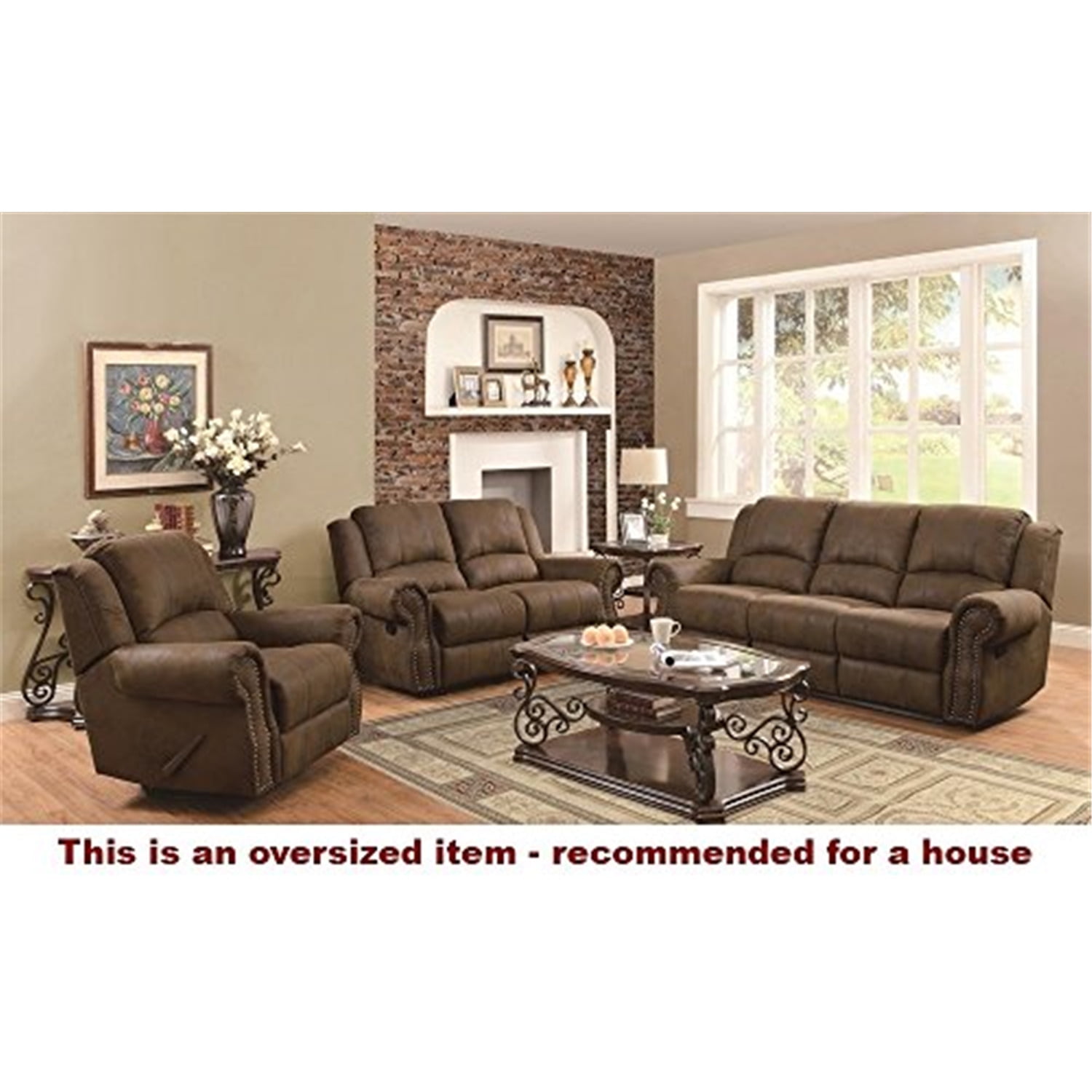 Coaster Sir Rawlinson 3piece Living Room Set Buckskin BrownColor