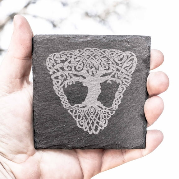 Coaster - Slate - Celtic Tree of LIfe - SET OF 2