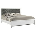 thumbnail image 1 of Sonora Eastern King Upholstered Panel Bed White, 1 of 9