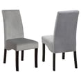 thumbnail image 1 of Stanton Velvet Upholstered Dining Side Chair Grey (Set of 2), 1 of 8