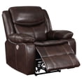thumbnail image 1 of Sycamore Upholstered Power Recliner Chair Dark Brown, 1 of 10