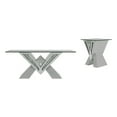 thumbnail image 1 of Coaster Taffeta 2-Piece Wood Mirrored Coffee and End Table Set in Silver, 1 of 8
