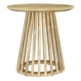 thumbnail image 1 of Touhy Round Solid Wood End Side Table Natural Mango, 1 of 5