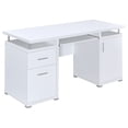 thumbnail image 1 of Coaster Tracy 55-inch 2-Drawer Office Computer Desk, White, 1 of 10