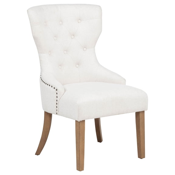 Baney Tufted Upholstered Dining Chair Beige and Brown