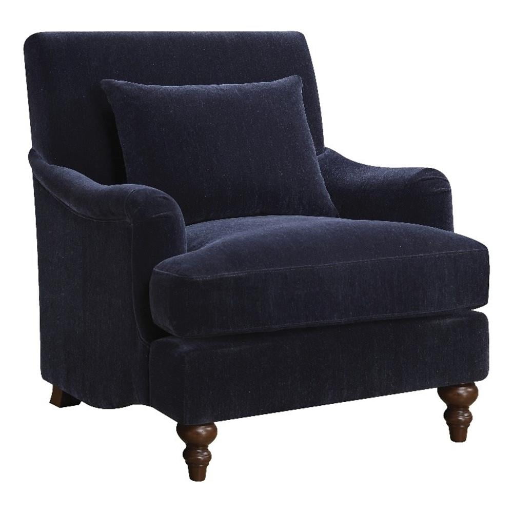 Frodo Upholstered Accent Chair with Turned Legs Midnight Blue