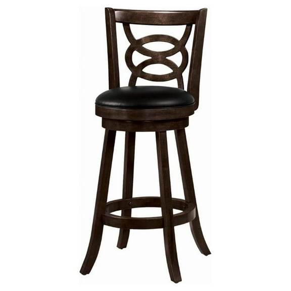 Calecita Swivel Bar Stools with Upholstered Seat Cappuccino (Set of 2)