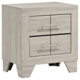 thumbnail image 1 of Trenton 2-drawer Nightstand Bedside Table Rustic Cream, 1 of 13