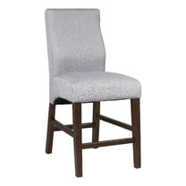 Mulberry Upholstered Counter Height Stools Grey and Cappuccino (Set of 2)