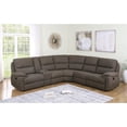 thumbnail image 1 of Coaster Variel 6-Piece Faux Leather Modular Motion Sectional in Brown, 1 of 7