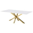 thumbnail image 1 of Coaster Venera Rectangular 79-inch Faux Marble Dining Table White, 1 of 9